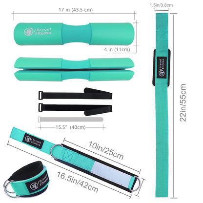 Barbell Pad Set with Ankle Strap for Hip Thrusts